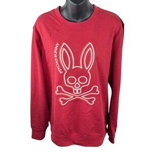 Psycho Bunny Rio Red Gresham Bunny Logo French Terry Sweatshirt Women’s XXL